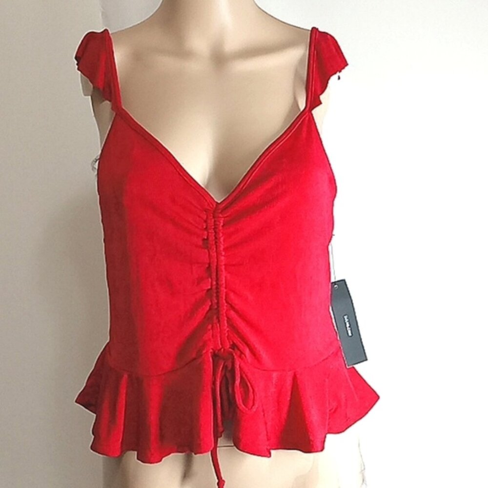NEW LULU'S Red Women Top Summer with Tags